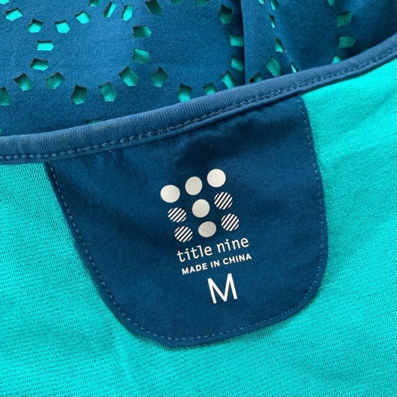 NWOT Title 9 Laser Cutout Athletic Dress in Teal - Picture 13 of 13